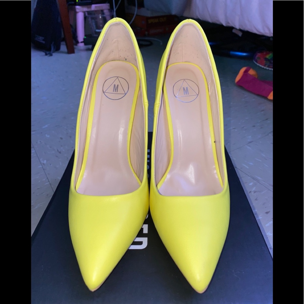 Missguided Neon Yellow heels